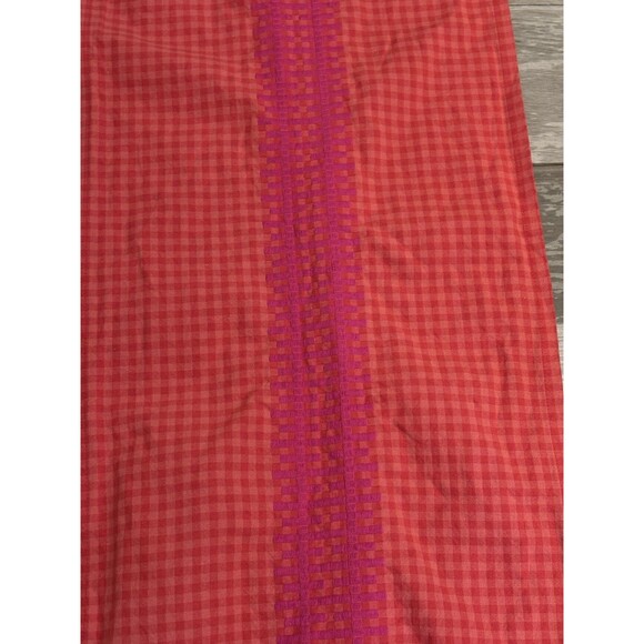 Anthropologie 16” X 90” Table Runner Posie Gingham Embroidered - Picture 2 of 6